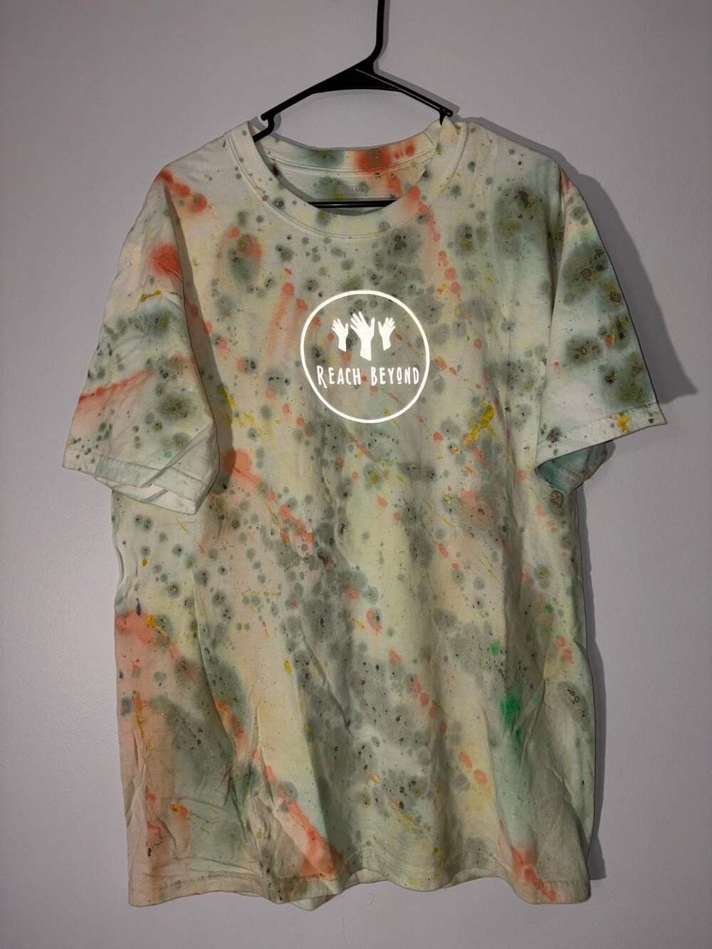 The Wrap Up Tie dyed shirt — Shea Butter Brand. Reach beyond reflective logo.